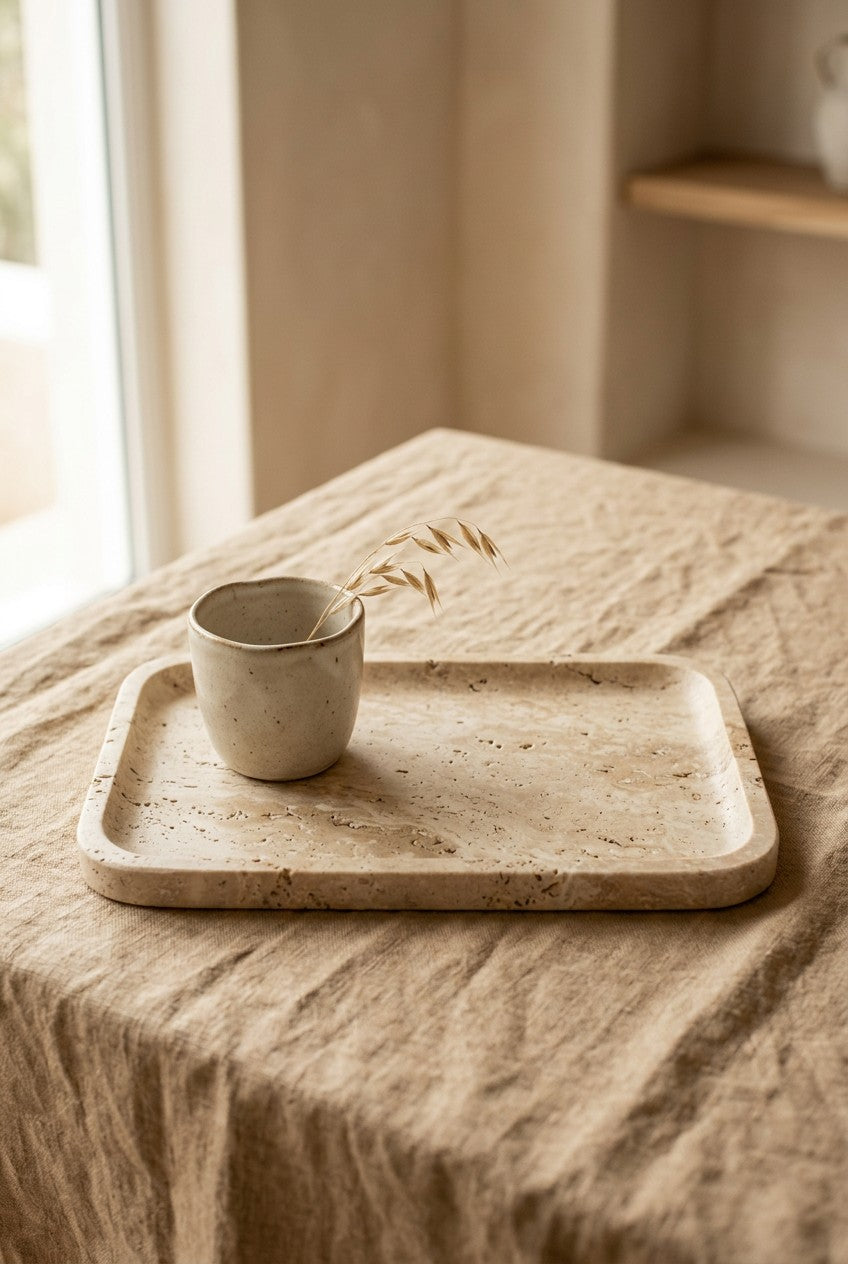Lepanto Travertine Tray