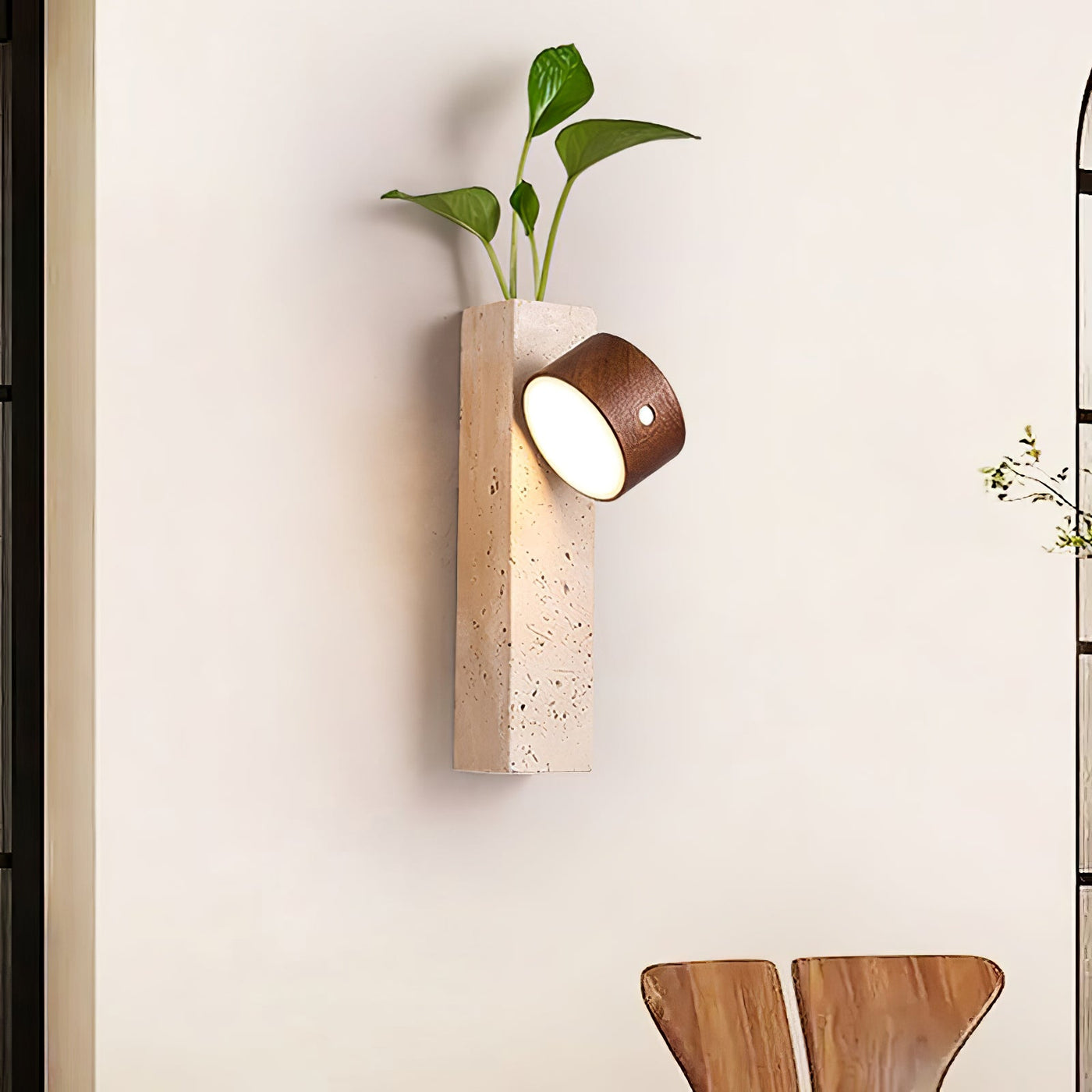 Wood Rechargeable Wall Light
