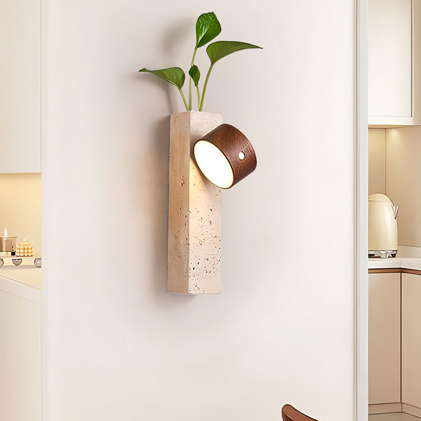 Wood Rechargeable Wall Light