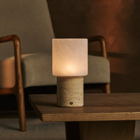 Travertine Rechargeable Table Lamp