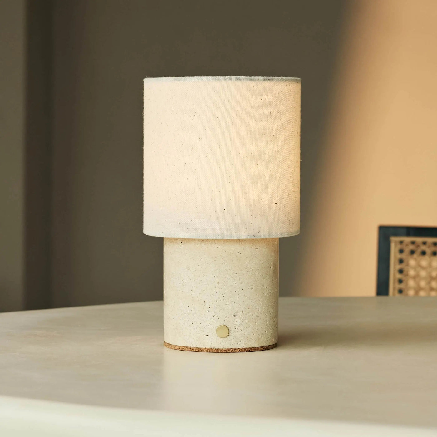 Travertine Rechargeable Table Lamp