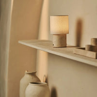 Travertine Rechargeable Table Lamp