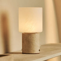 Travertine Rechargeable Table Lamp