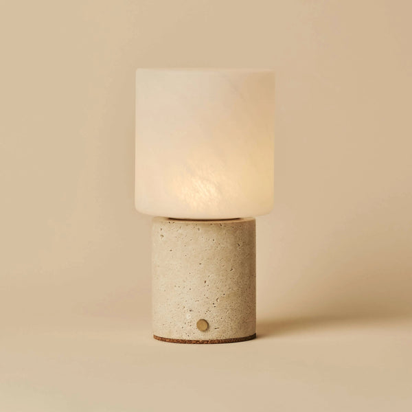 Travertine Rechargeable Table Lamp