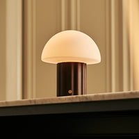 Brown rechargeable table lamp