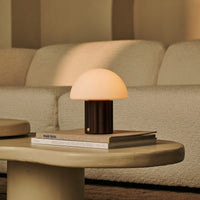 Brown rechargeable table lamp