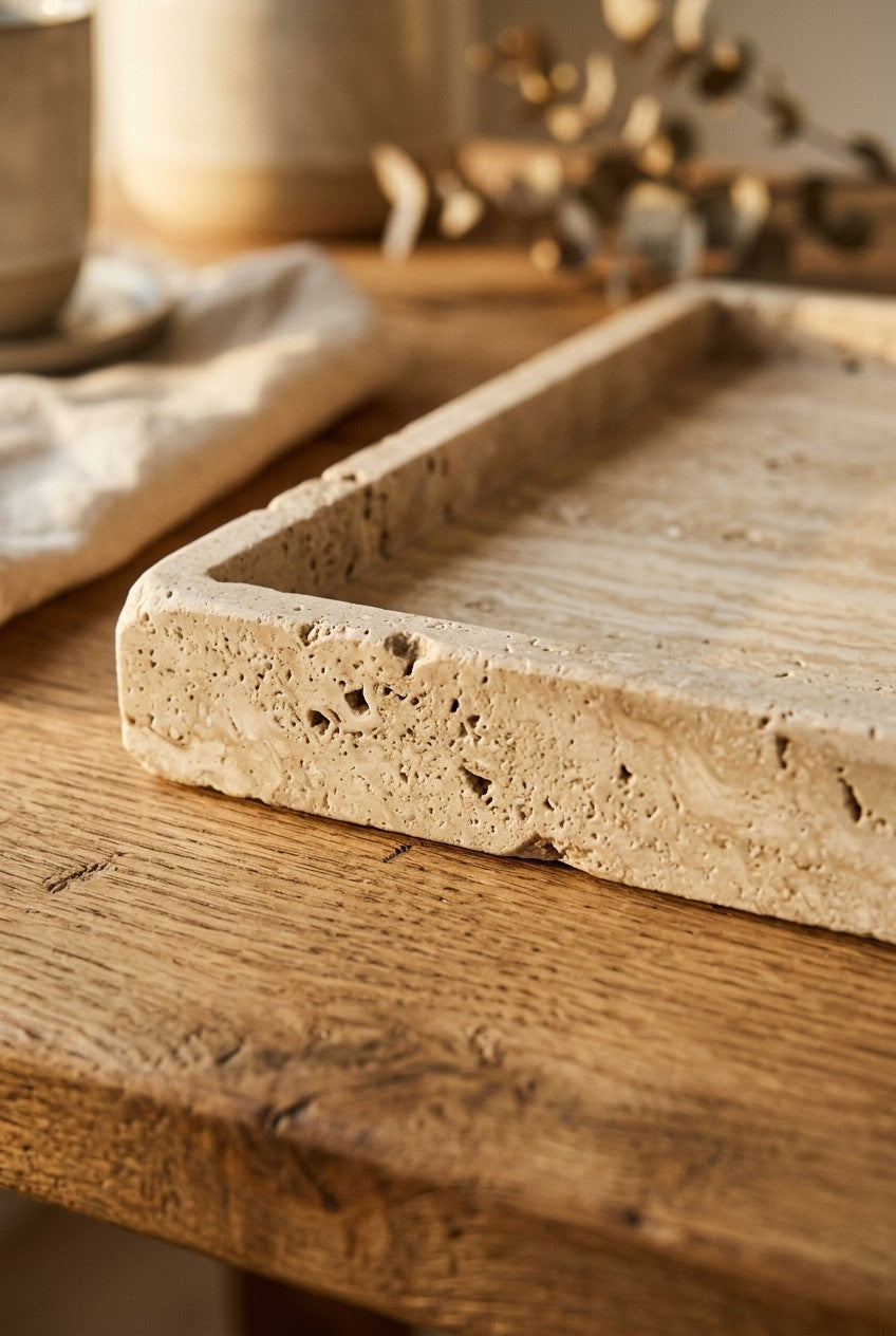 Lepanto Travertine Tray detail